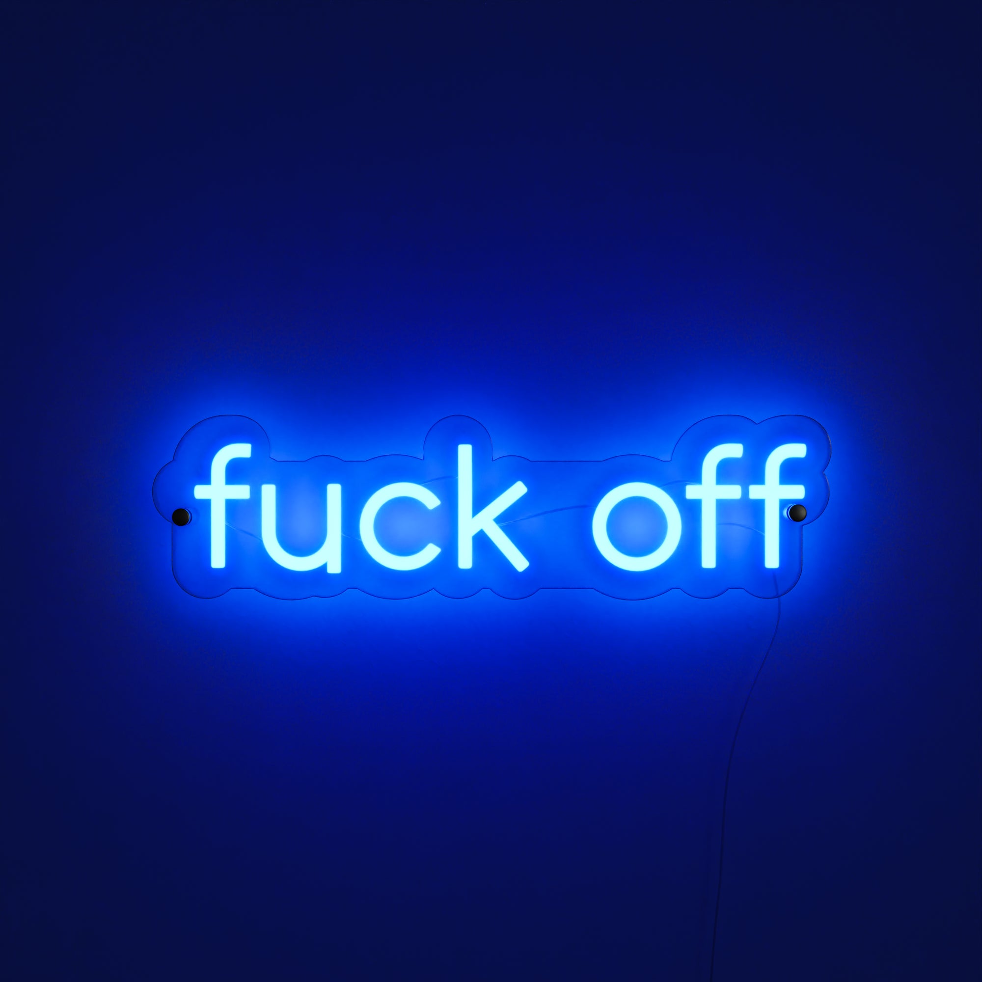 "Fuck Off" (Blue) Small Sign