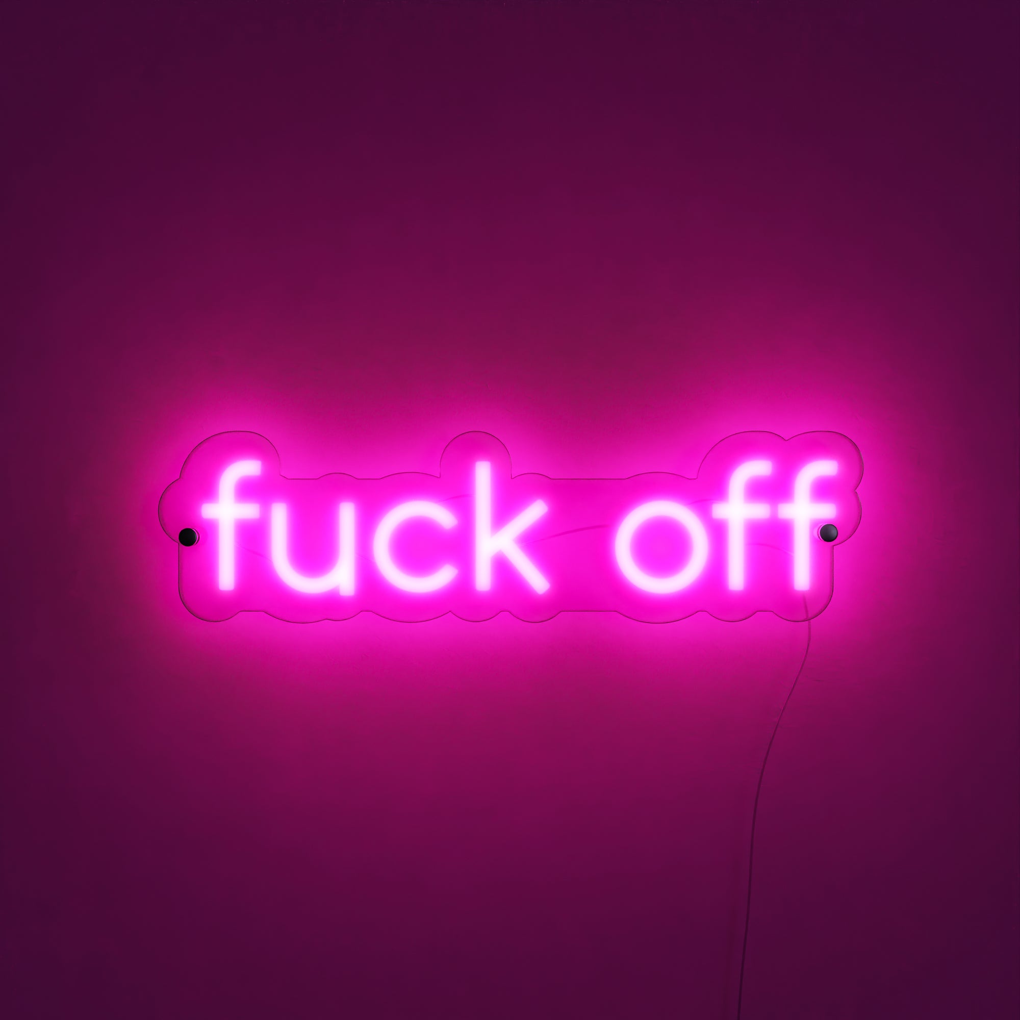 "Fuck Off" (Pink) Small Sign