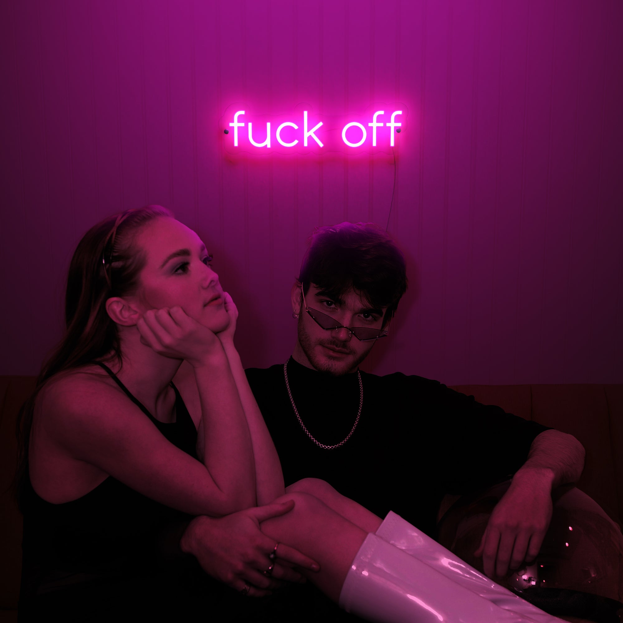 "Fuck Off" (Pink) Small Sign