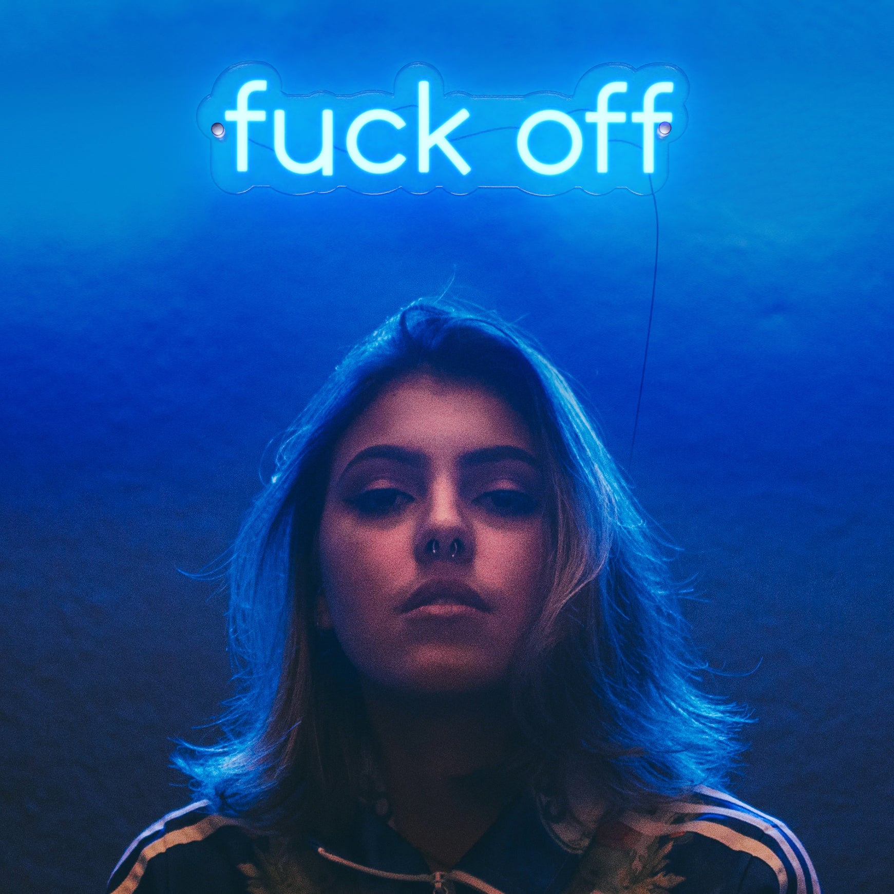 "Fuck Off" (Blue) Small Sign