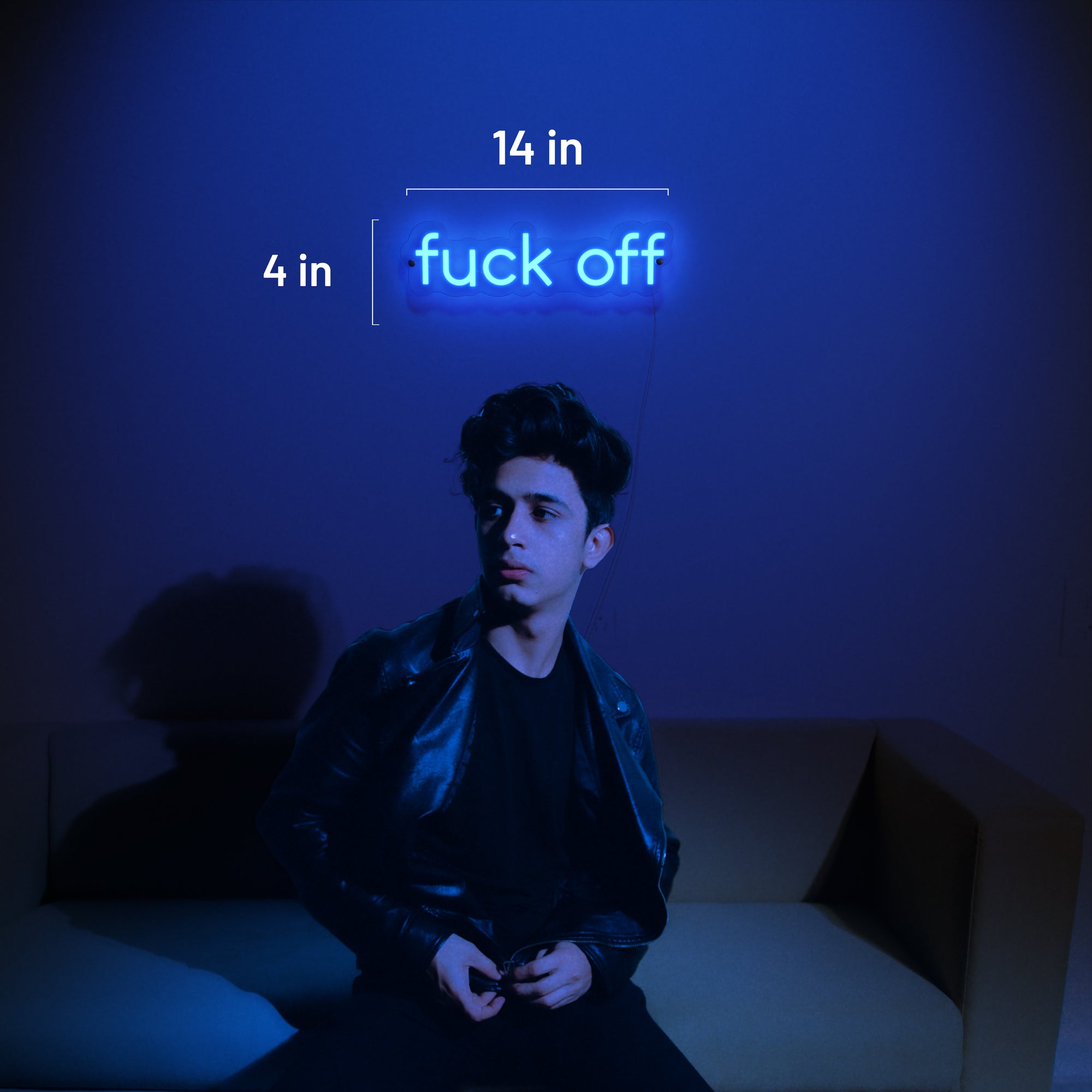 "Fuck Off" (Blue) Small Sign