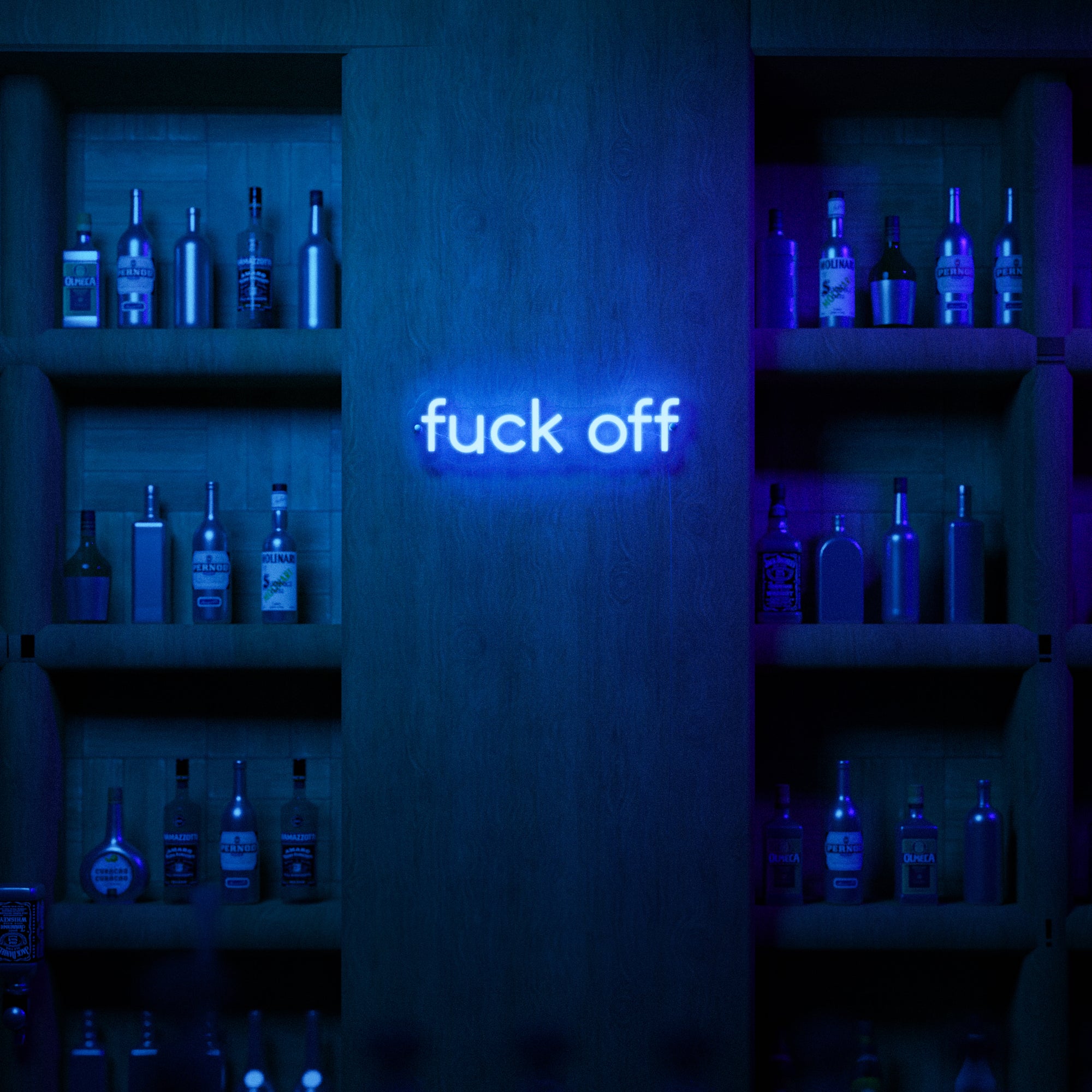"Fuck Off" (Blue) Small Sign