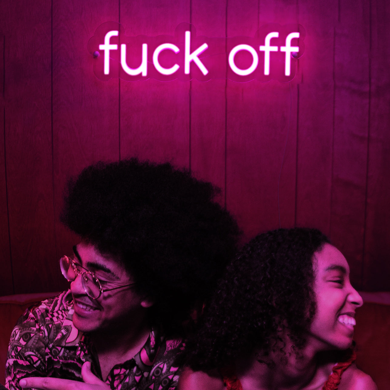 "Fuck Off" (Pink) Small Sign